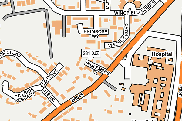 S81 0JZ map - OS OpenMap – Local (Ordnance Survey)