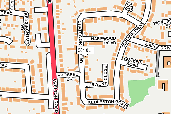 S81 0LH map - OS OpenMap – Local (Ordnance Survey)