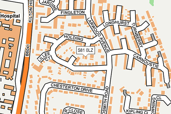 S81 0LZ map - OS OpenMap – Local (Ordnance Survey)