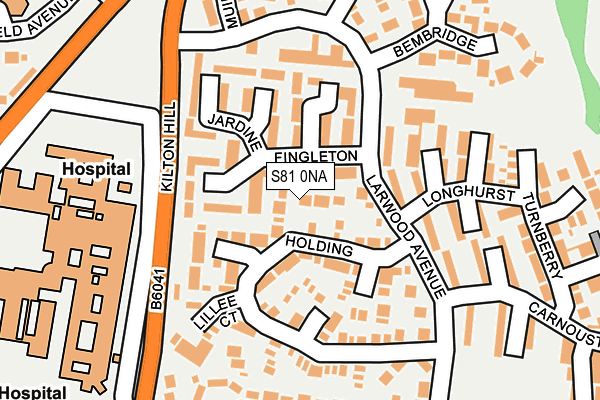 S81 0NA map - OS OpenMap – Local (Ordnance Survey)