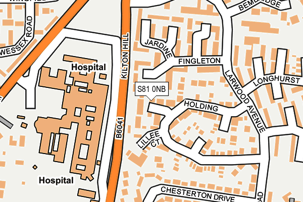 S81 0NB map - OS OpenMap – Local (Ordnance Survey)