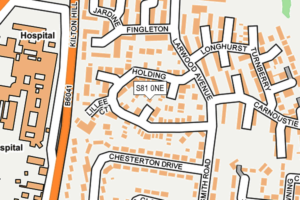 S81 0NE map - OS OpenMap – Local (Ordnance Survey)