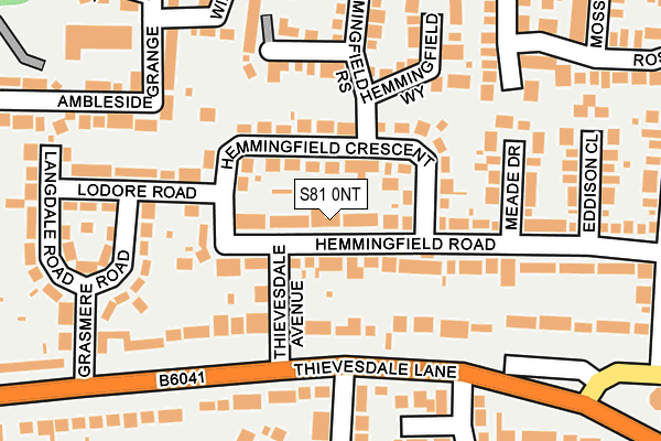 S81 0NT map - OS OpenMap – Local (Ordnance Survey)