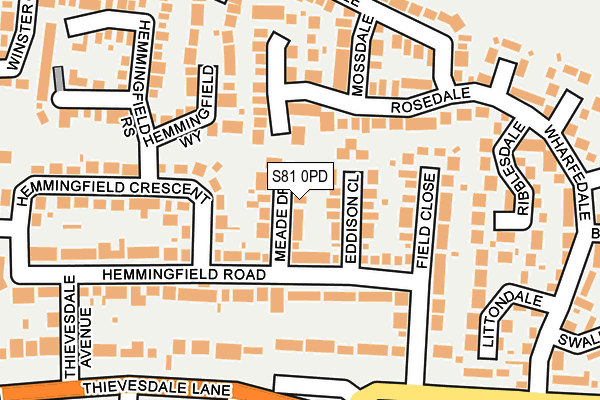 S81 0PD map - OS OpenMap – Local (Ordnance Survey)