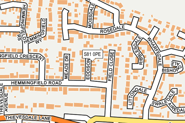 S81 0PE map - OS OpenMap – Local (Ordnance Survey)