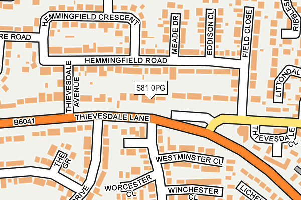 S81 0PG map - OS OpenMap – Local (Ordnance Survey)