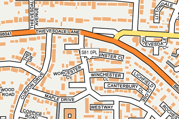 S81 0PL map - OS OpenMap – Local (Ordnance Survey)