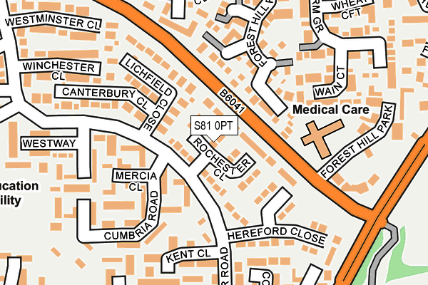 S81 0PT map - OS OpenMap – Local (Ordnance Survey)