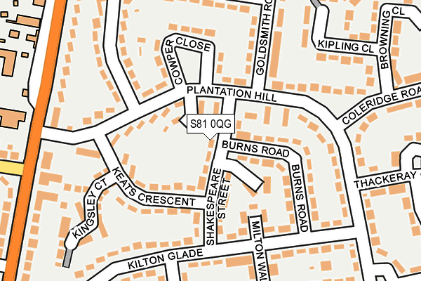 S81 0QG map - OS OpenMap – Local (Ordnance Survey)
