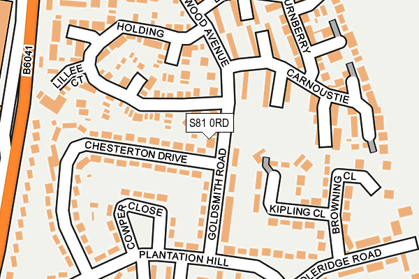 S81 0RD map - OS OpenMap – Local (Ordnance Survey)