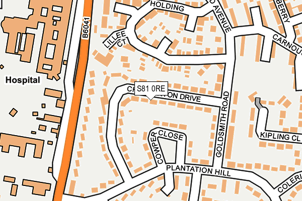 S81 0RE map - OS OpenMap – Local (Ordnance Survey)