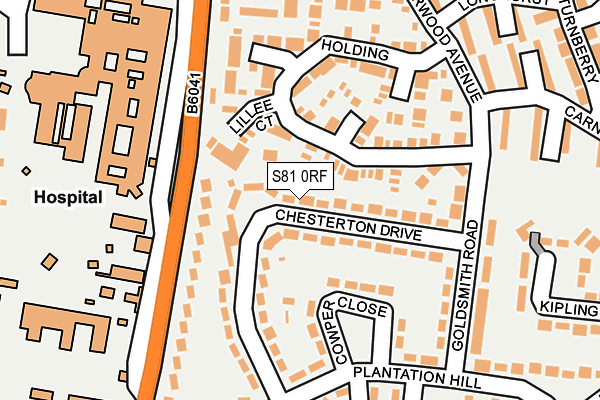 S81 0RF map - OS OpenMap – Local (Ordnance Survey)