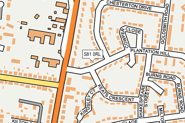 S81 0RL map - OS OpenMap – Local (Ordnance Survey)