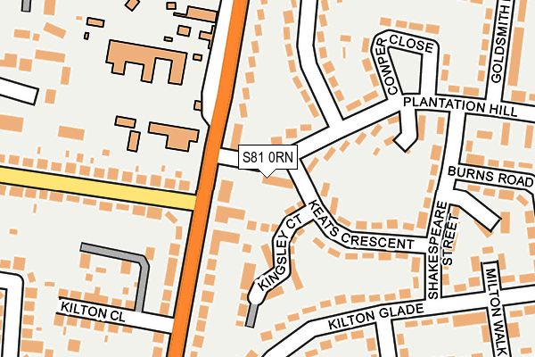 S81 0RN map - OS OpenMap – Local (Ordnance Survey)