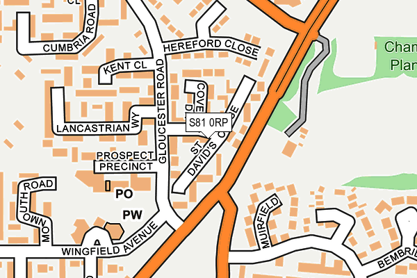 S81 0RP map - OS OpenMap – Local (Ordnance Survey)