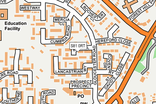 S81 0RT map - OS OpenMap – Local (Ordnance Survey)