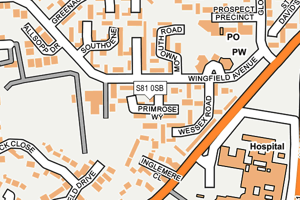 S81 0SB map - OS OpenMap – Local (Ordnance Survey)