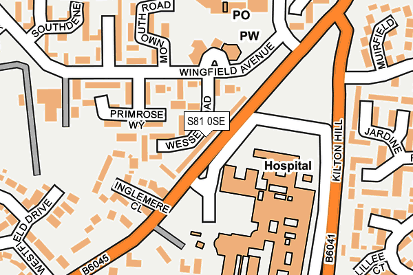 S81 0SE map - OS OpenMap – Local (Ordnance Survey)