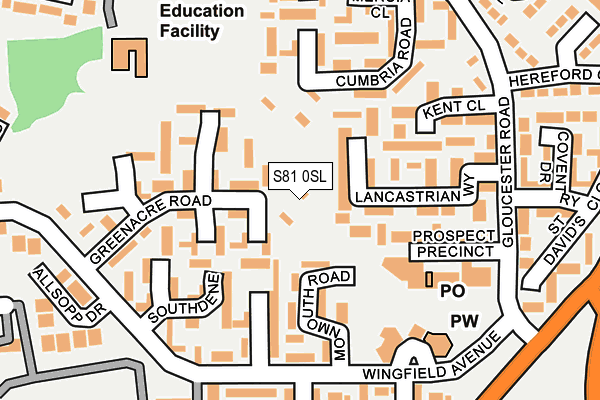 S81 0SL map - OS OpenMap – Local (Ordnance Survey)