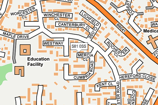 S81 0SS map - OS OpenMap – Local (Ordnance Survey)