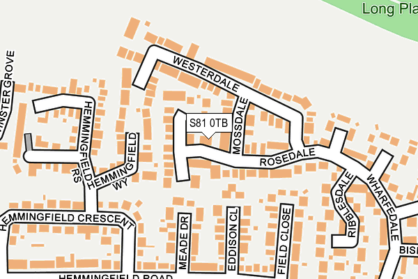 S81 0TB map - OS OpenMap – Local (Ordnance Survey)