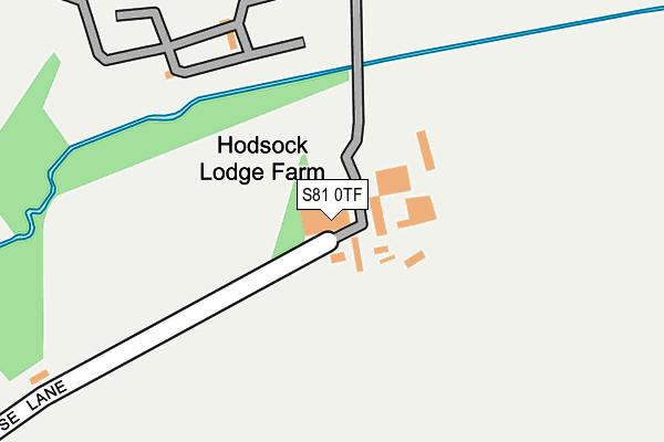 S81 0TF map - OS OpenMap – Local (Ordnance Survey)