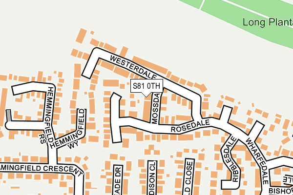 S81 0TH map - OS OpenMap – Local (Ordnance Survey)