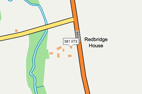 S81 0TX map - OS OpenMap – Local (Ordnance Survey)