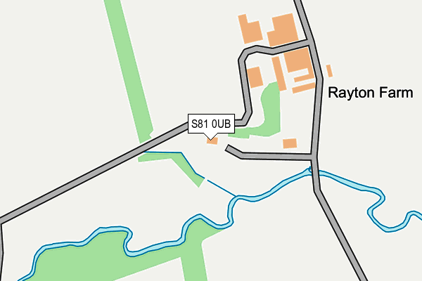 S81 0UB map - OS OpenMap – Local (Ordnance Survey)