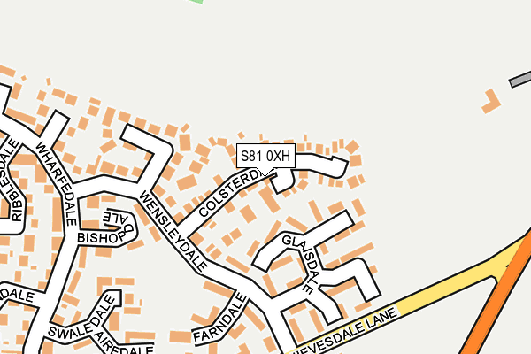 S81 0XH map - OS OpenMap – Local (Ordnance Survey)
