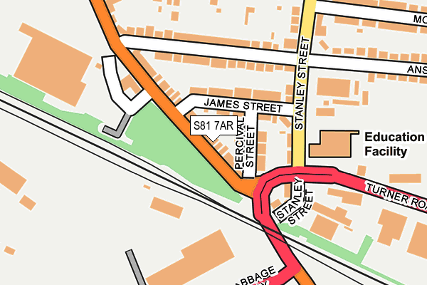 S81 7AR map - OS OpenMap – Local (Ordnance Survey)