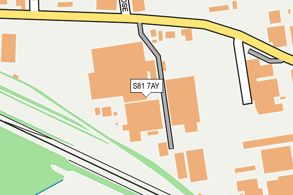 S81 7AY map - OS OpenMap – Local (Ordnance Survey)