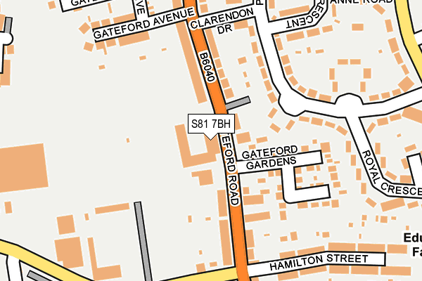 S81 7BH map - OS OpenMap – Local (Ordnance Survey)