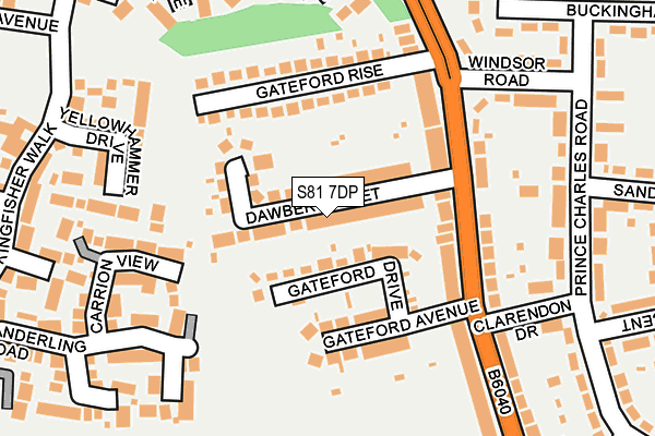 S81 7DP map - OS OpenMap – Local (Ordnance Survey)