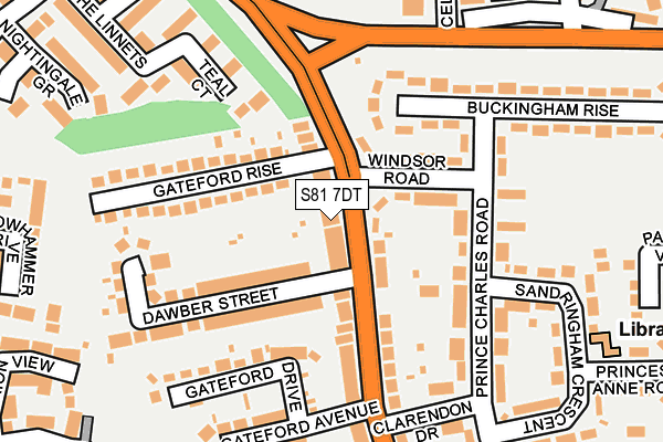 S81 7DT map - OS OpenMap – Local (Ordnance Survey)