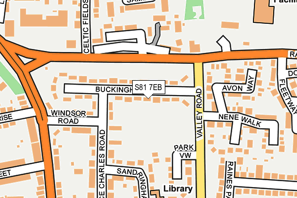 S81 7EB map - OS OpenMap – Local (Ordnance Survey)