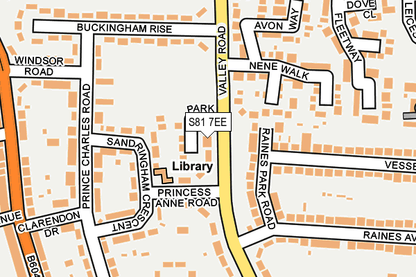 S81 7EE map - OS OpenMap – Local (Ordnance Survey)