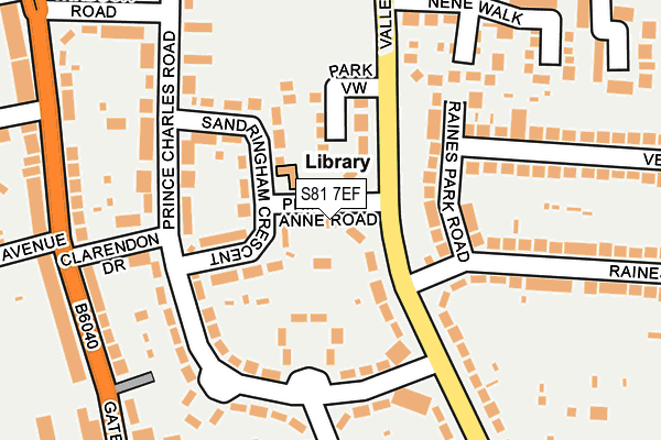 S81 7EF map - OS OpenMap – Local (Ordnance Survey)