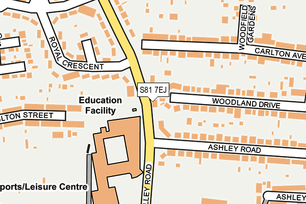 S81 7EJ map - OS OpenMap – Local (Ordnance Survey)