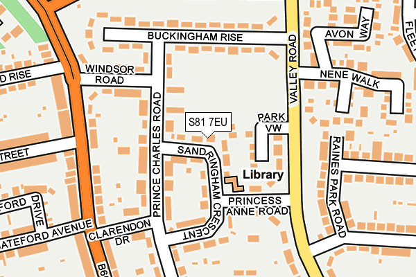 S81 7EU map - OS OpenMap – Local (Ordnance Survey)