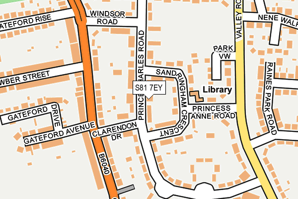 S81 7EY map - OS OpenMap – Local (Ordnance Survey)