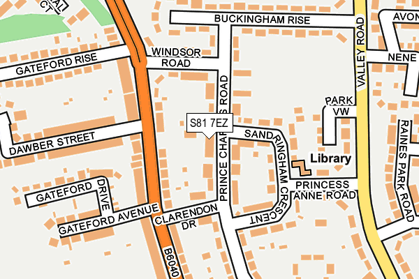 S81 7EZ map - OS OpenMap – Local (Ordnance Survey)