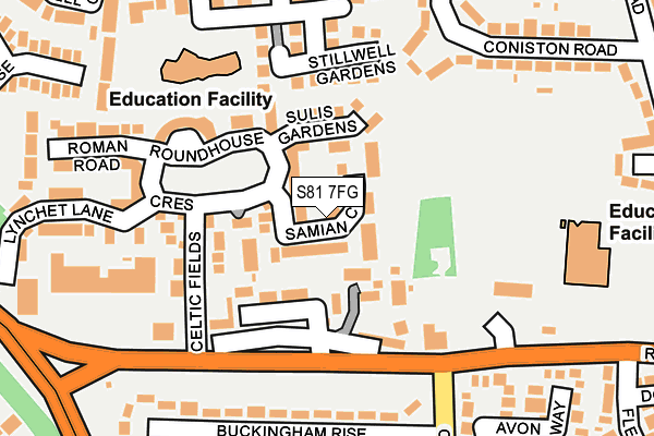 S81 7FG map - OS OpenMap – Local (Ordnance Survey)