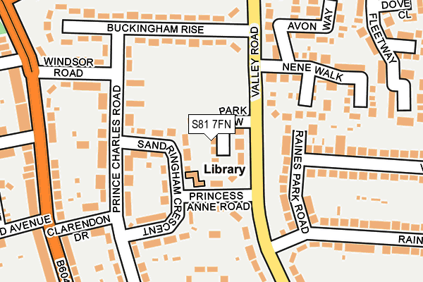 S81 7FN map - OS OpenMap – Local (Ordnance Survey)