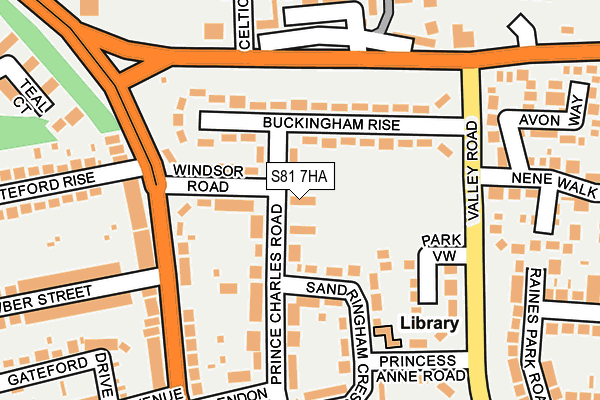 S81 7HA map - OS OpenMap – Local (Ordnance Survey)