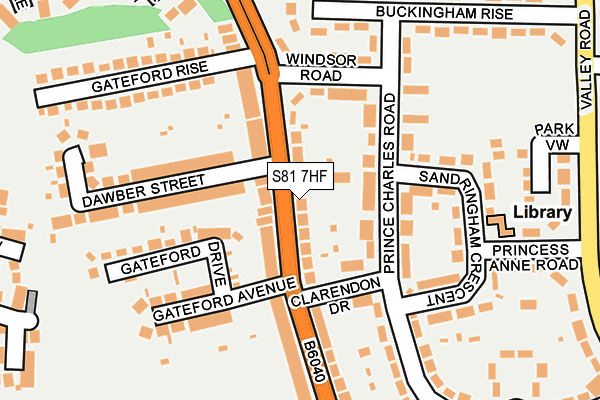 S81 7HF map - OS OpenMap – Local (Ordnance Survey)