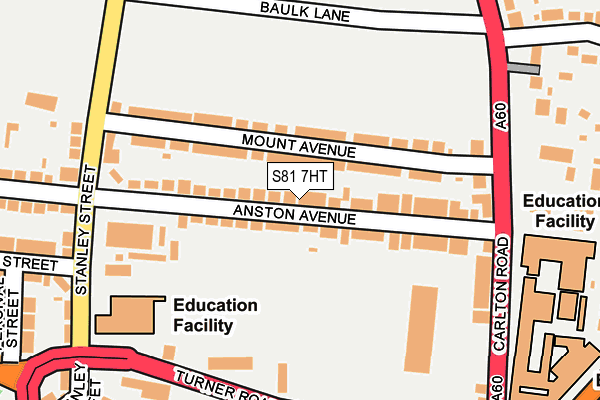 S81 7HT map - OS OpenMap – Local (Ordnance Survey)