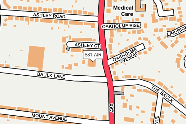 S81 7JR map - OS OpenMap – Local (Ordnance Survey)