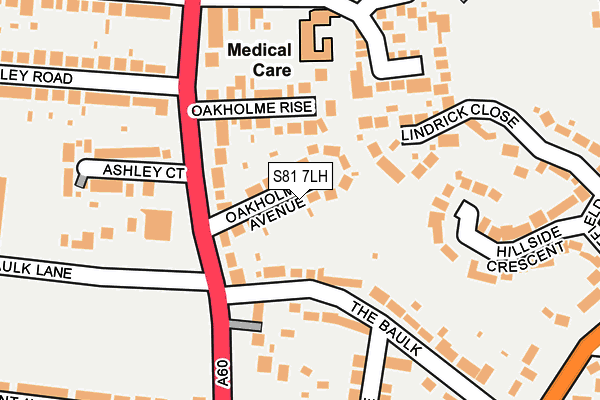 S81 7LH map - OS OpenMap – Local (Ordnance Survey)