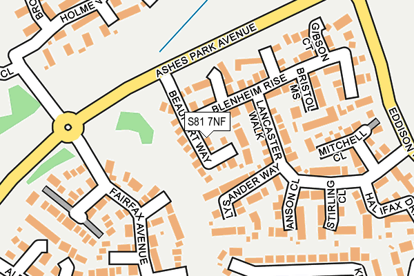 S81 7NF map - OS OpenMap – Local (Ordnance Survey)